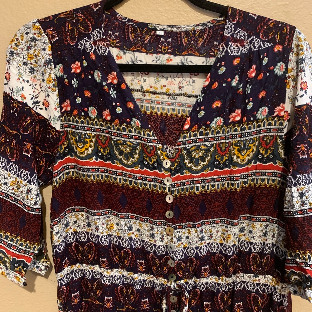 Boho Patterned Maxi Dress - Picture 7 of 8